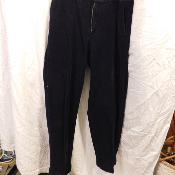 Haggar Stretch Corduroy Navy Men's Slacks 38/30 - Picture 1 of 6
